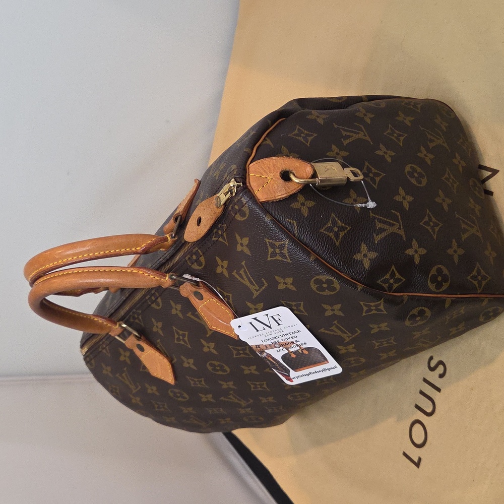 Louis Vuitton 1992 Ultra Rare Vintage Speedy35 Excellent condition lock/key #308 - Picture 8 of 17